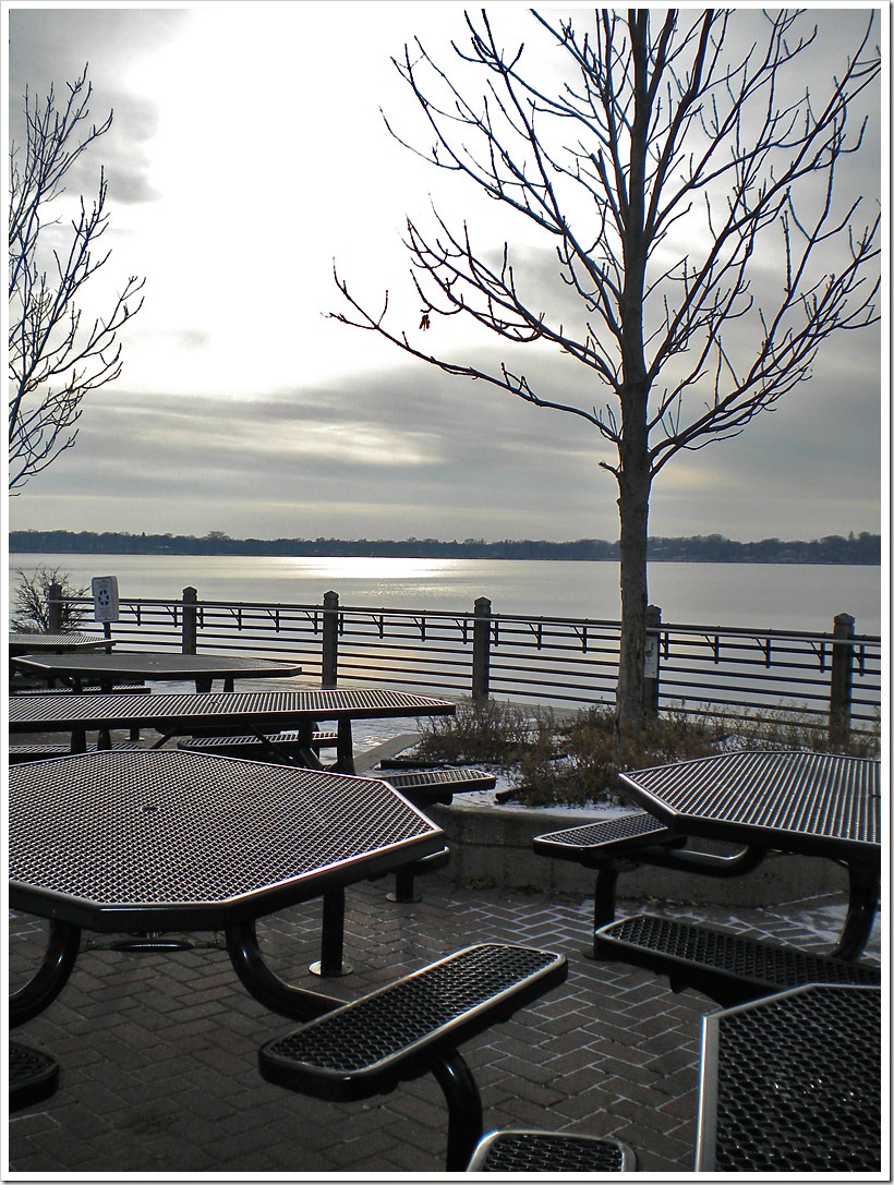 Seating area near North Beach