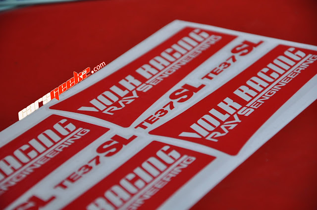 TE37 SL Sticker - Red Colour Sticker vinyl