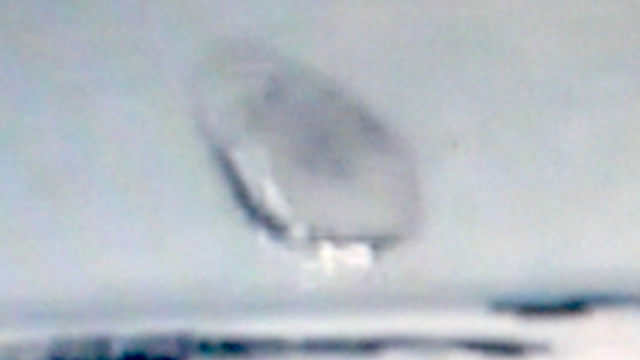 Semi transparent UFO Disk in Antarctica.