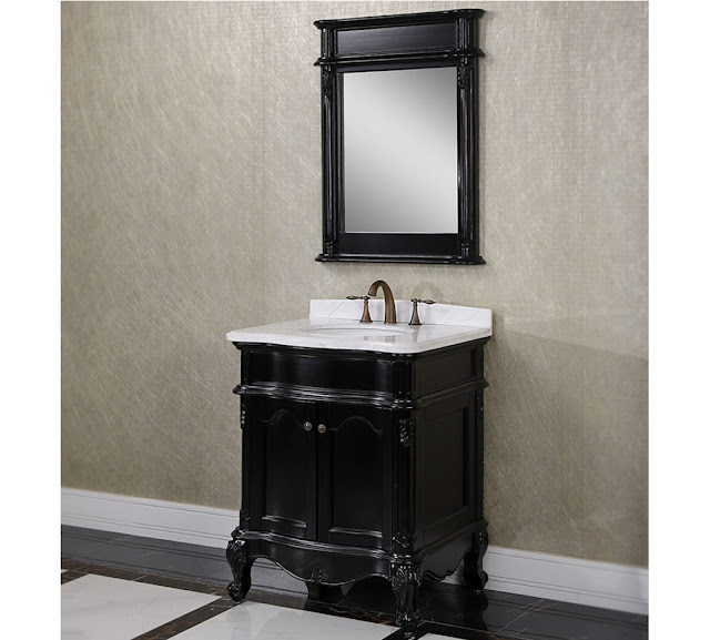 Abel 30 inch Single Sink Bathroom Vanity Matte Black Finish