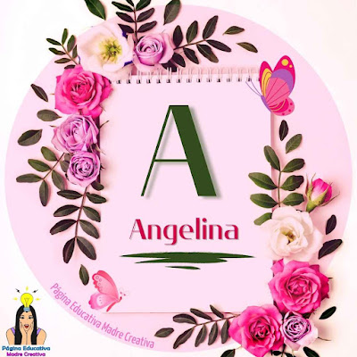 Cartel para imprimir del nombre Angelina gratis