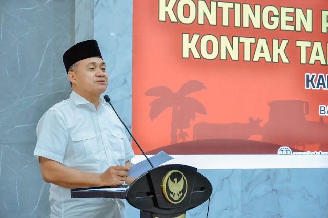 Bupati Ir. H. Zahir, M.AP, Melepas Keberangkatan Kontingen Penas XVI KTNA Batu Bara