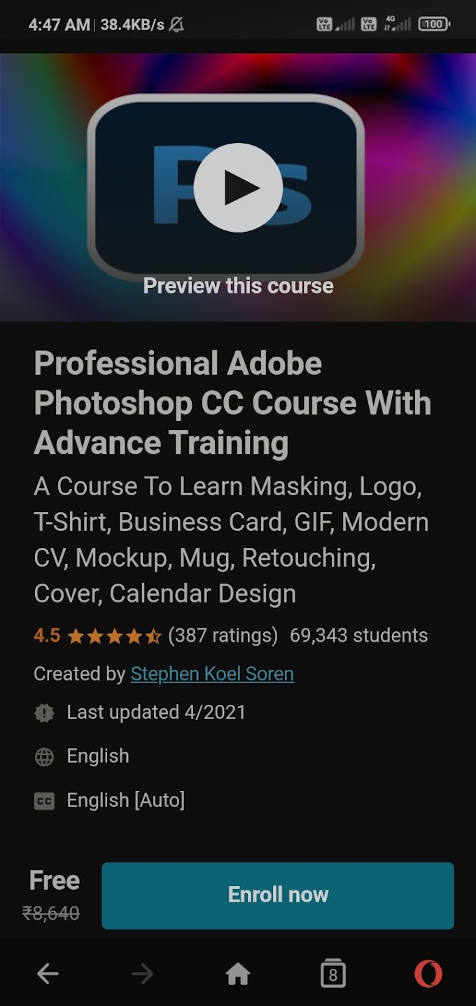 Professional Adobe Photoshop CC Course With Advance Training || Udemy paid course for free