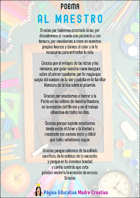 Poema al Maestro en imagen para imprimir