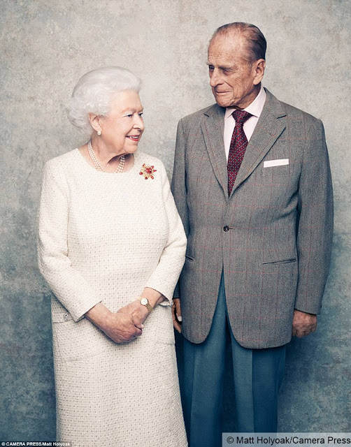 Three new portraits of Queen Elizabath and Prince Philip are released as they celebrate 70th anniversary (photos)