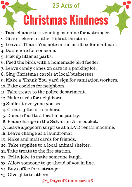 List of Christmas Kindness