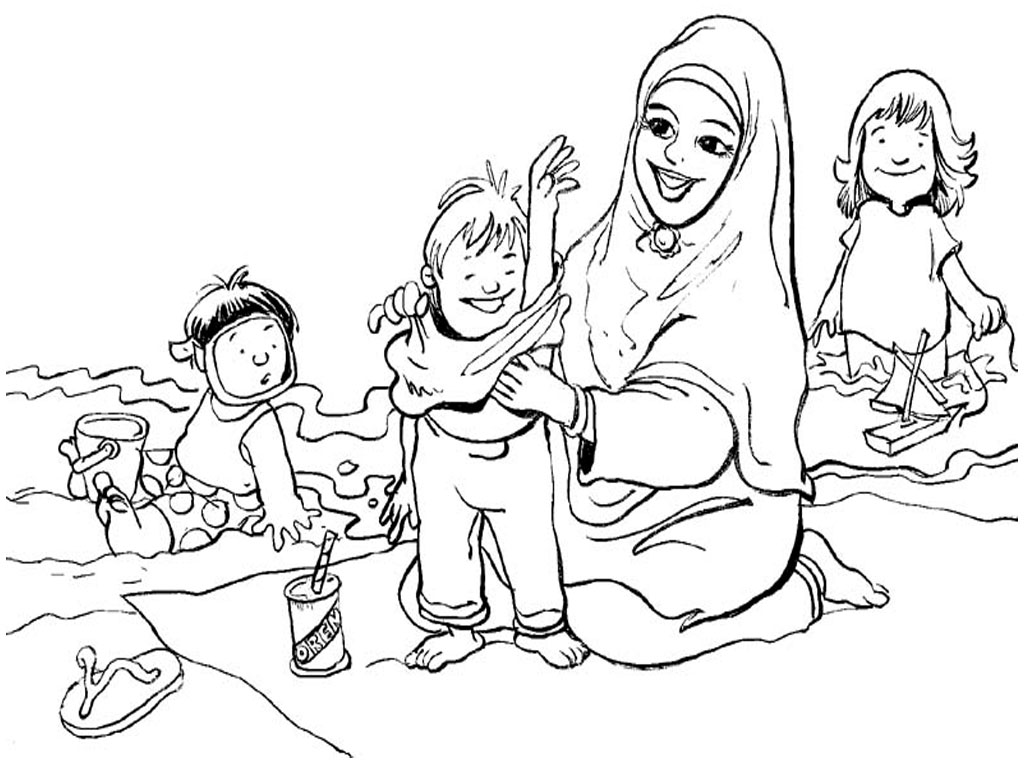 Mewarnai Gambar Anak Muslim | Mewarnai Gambar