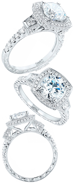 ♦Joseph Jewelry diamond halo engagement ring #brilliantluxury
