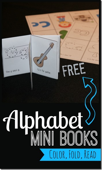 FREE Alphabet Mini Books - LOVE these! Toddler, Preschool and Kindergarten age kids will learn alphabet letters, sounds, and vocabulary with these alphabet books. There is a mini book for each alphabet letter.