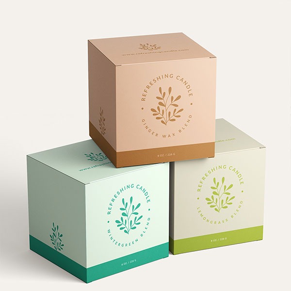 Custom printed candle packaging boxes