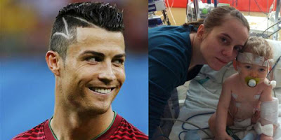 Ronaldo Membantu Pengobatan Bayi Yang Menderita Kelainan Otak