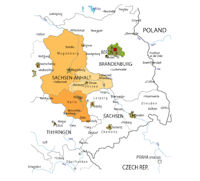 Karte der Provinz Sachsen Anhalt