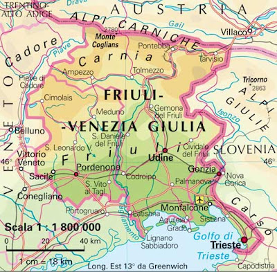 Friuli Venezia Giulia Map Geographic Region