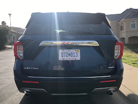 Rear view of 2020 Ford Explorer Limited Hybrid