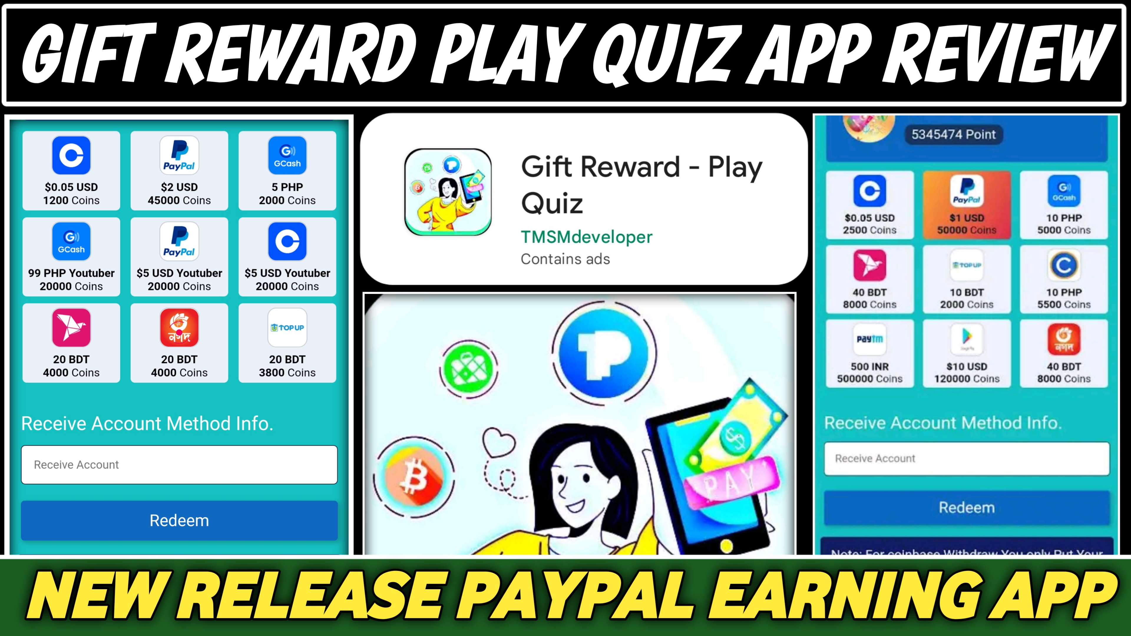 Gift Reward Play Quiz App