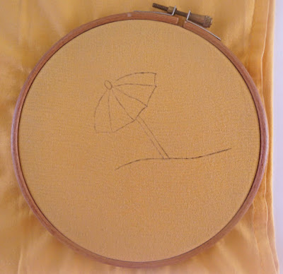 carbon paper, stitching, embroidery, hoop