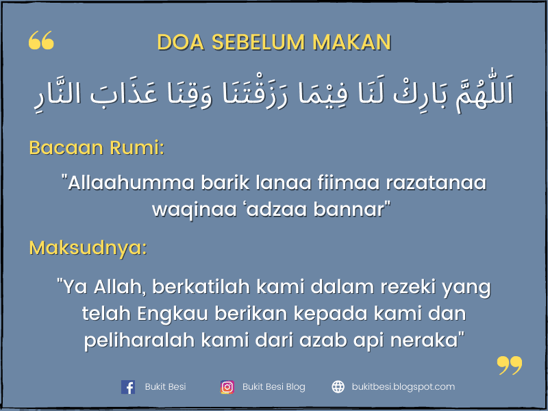 Doa Sebelum Makan