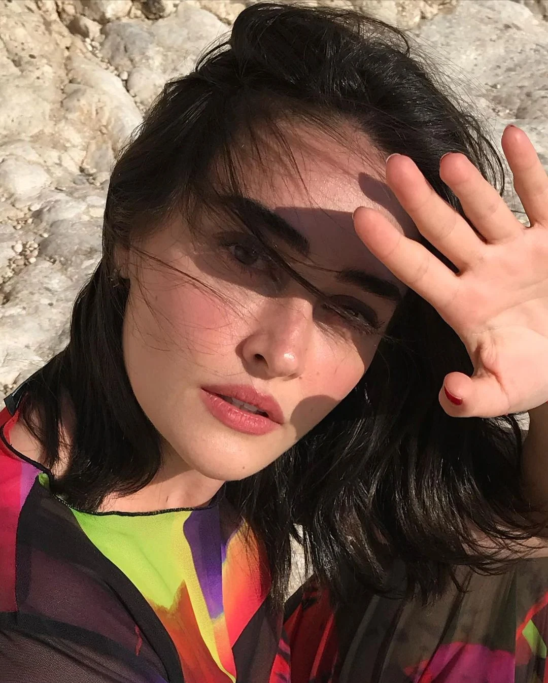 Actress Esra Bilgiç having Fun at Beach