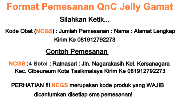 Format Pemesanan QnC Jelly Gamat