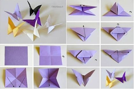 Membuat  Origami  Kupu  Kupu 