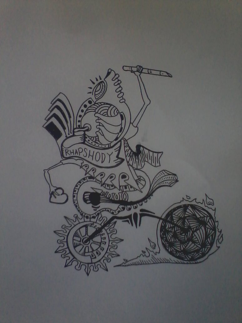 Sketsa Gambar  Vignette Garlerisket