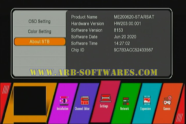 STARSAT SR-440HD GX6605S U38 V8153_HW203.00.001 OSSHARE-XTREAM IPTV 16-6-2020