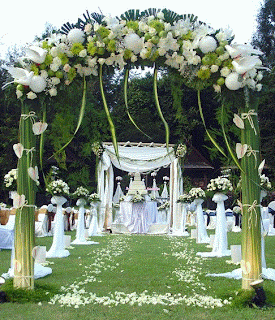 Flowers doorway wedding