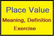 Place Value and Face Value, Meaning and Worksheet for Students