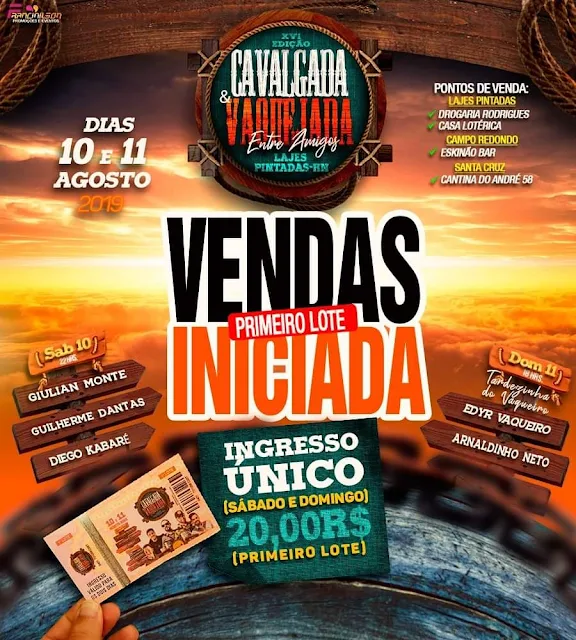 Festa da XVI Cavalgada e Vaquejada Entre Amigos 2019