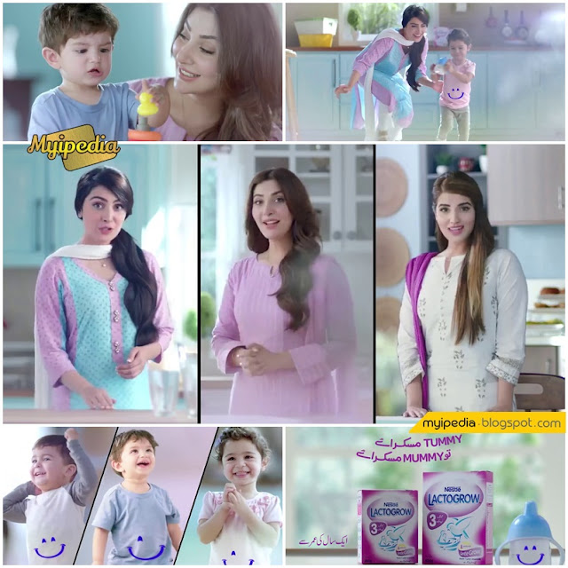 Ayeza Khan, Ayesha Khan & Hareem Farooq - Nestle Lactogrow TVC 2016