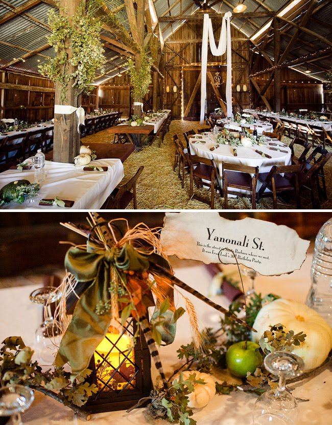 Impeccable rustic table settingsThe color palette of chocolate brown and 