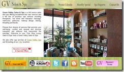 Green Valley Salon and Spa Website
