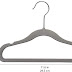 Amazon Basics Kids Velvet, Non-Slip Clothes Hangers, Gray - Pack of 50