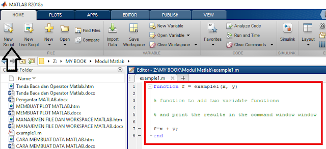 Creating a Function in MATLAB