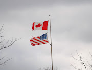 Red Ensign (Ontario) & the Canada Flag. 7th Concession north of the 15th . (dsc )