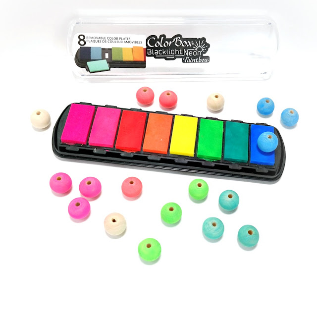 How to Apply ColorBox Blacklight Neon Ink to Wood Beads