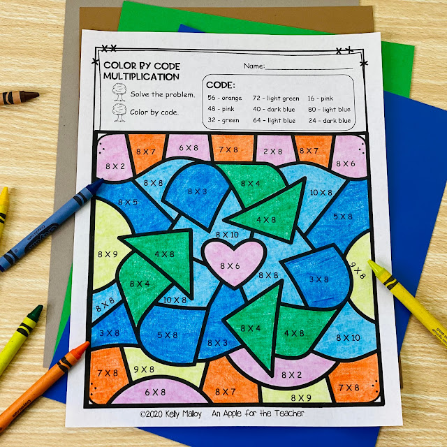 Earth Day Color by Number Multiplication