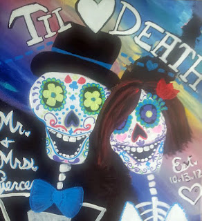 Dia de los Muertos - Day of the Dead Wedding Painting by Lauren Paints