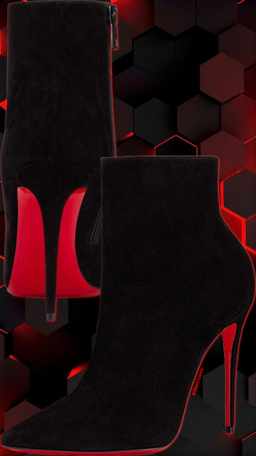 ♦Christian Louboutin black So Kate veau velours leather 100 mm ankle bootie #brilliantluxury