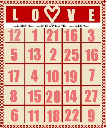 Download Designs by Denise: Valentine Bingo Card
