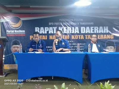 Rakerda DPD Nasdem Kota Tangerang, Hadapi Pemilu 2024 Cari 12 Ribu Kader Potensial