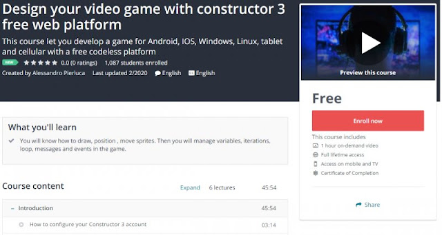 [100% Free] Design your video game with constructor 3 free web platform