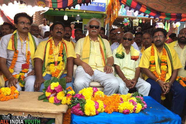 Pusapati Ashok Gajapathi Raju in Dharna