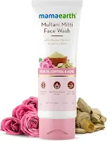 Mamaearth Multani Mitti Face Wash with Multani Mitti & Bulgarian Rose For Oil Control & Acne|Suits All Skin Types|Hydrating & Gentle|Paraben-Free|No Silicones|Sulphate-Free|For Men & Women|100 ml