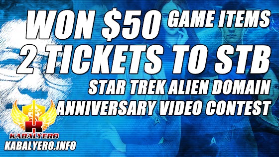 Won 50 USD Worth Of In-Game Items ★ 2 Tickets To Star Trek Beyond ★ Star Trek Alien Domain