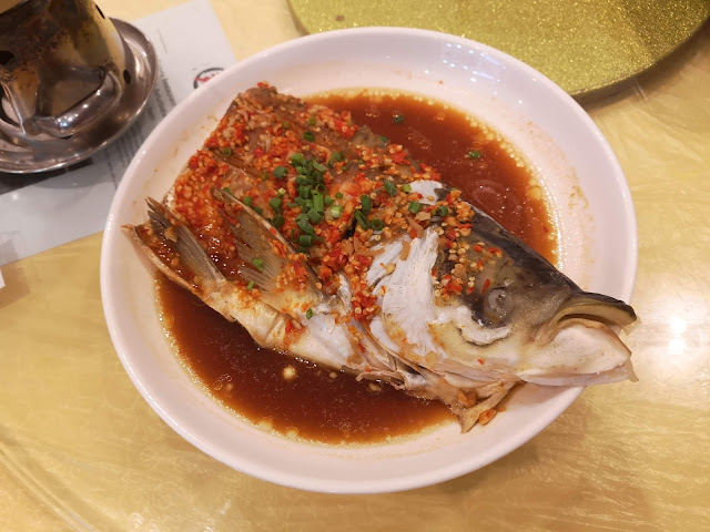 Steamed Fish Head with Homemade Chili