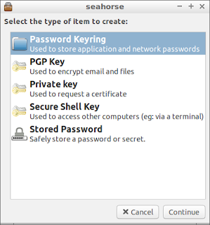 manage passwords and keys with seahorse