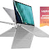 Asus Chromebook Flip C434TA-DS384T 2 In 1 Laptop, 14" Touchscreen FHD 4-Way NanoEdge, Intel Core M3-8100Y Processor, 8GB RAM, 64GB eMMC Storage, Backlit KB, Silver, Chrome OS