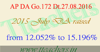 AP Go 172 Latest 2015 July DA Go raised from 12.052% to 15.196%