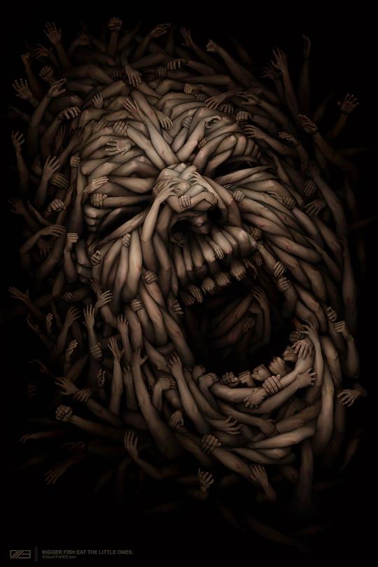 anton semenov ilustrações pesadelos sombrias